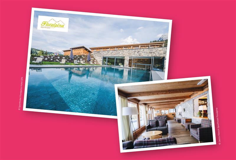 Poollandschaft vom Sporthotel Floralpina in Südtirol
