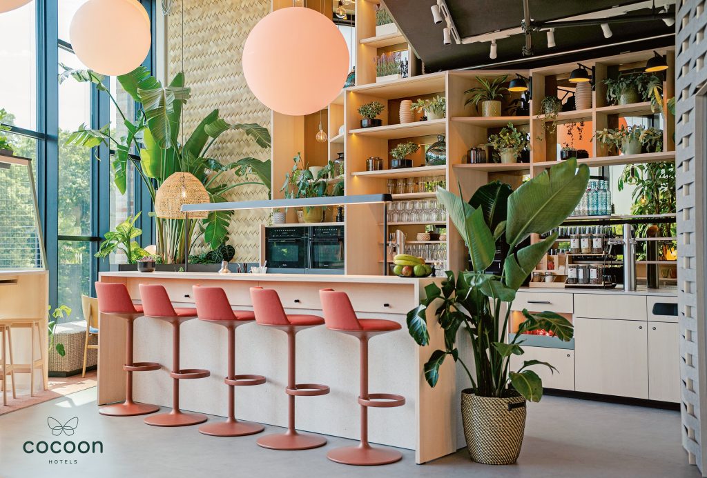 Ansicht der Bar im Cocoon Hotel Theresienwiese München