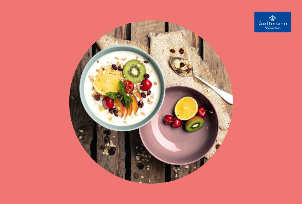 Bowl Set von Seltmann Weiden mit bunten Smoothie Bowls mit Obst